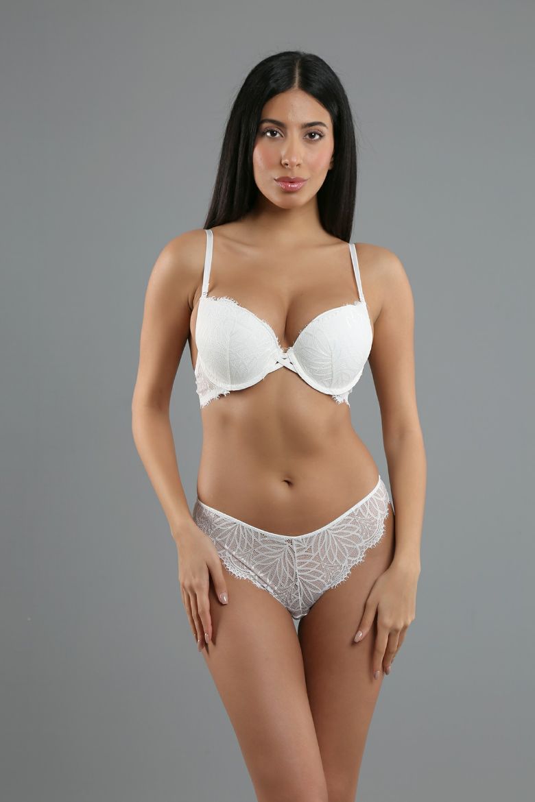 New Bra Çift Destekli Sütyen Külot Takım 4154 Ekru resmi