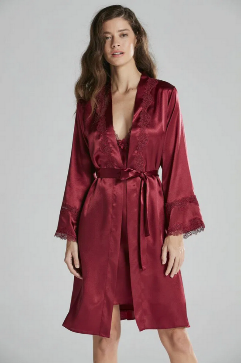 Pierre Cardin Saten Altılı Gelin Çeyiz Seti 6965 Bordo resmi