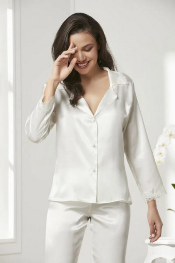 Pierre Cardin Saten Altılı Gelin Çeyiz Seti 6965 Ekru resmi