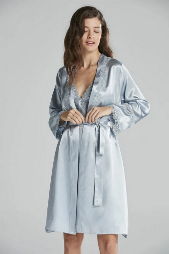 Pierre Cardin Saten Altılı Gelin Çeyiz Seti 6965 Mist resmi