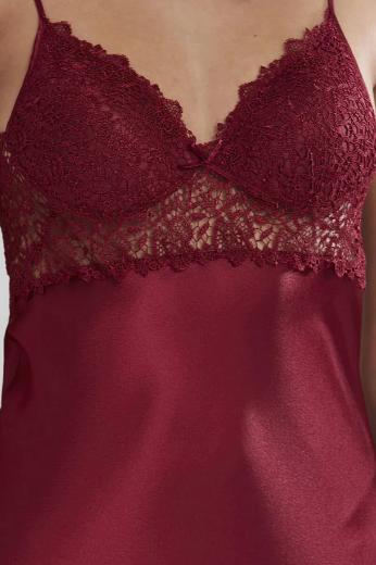 Pierre Cardin Saten Altılı Gelin Çeyiz Seti 6955 Bordo resmi