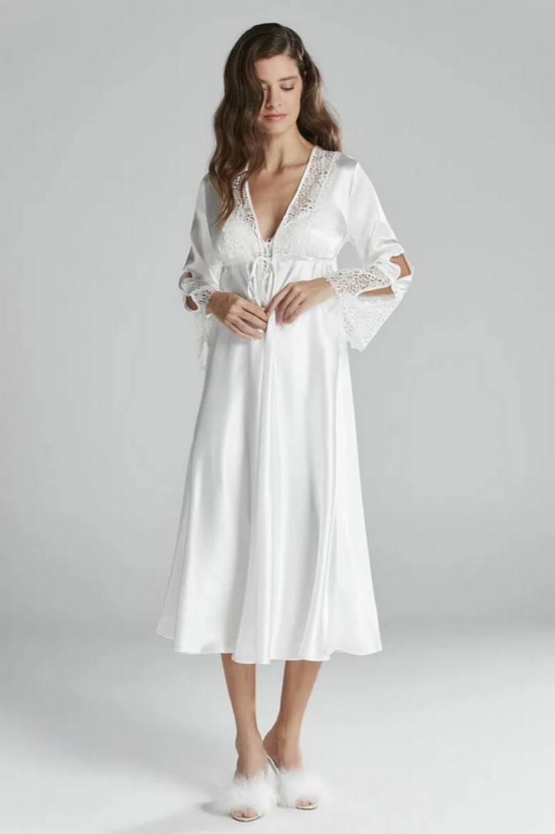 Pierre Cardin Saten Altılı Gelin Çeyiz Seti 6620 Ekru resmi