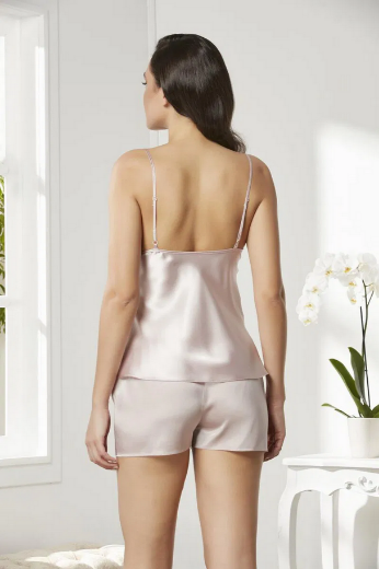 Pierre Cardin Saten Altılı Gelin Çeyiz Seti 6620 Pudra resmi