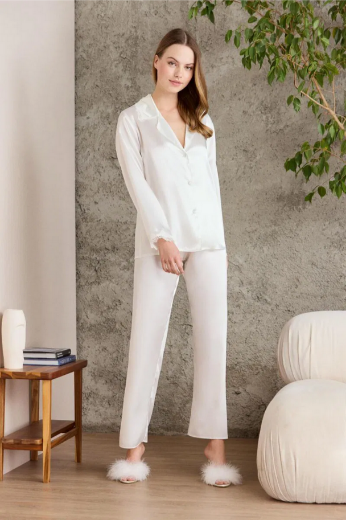 Pierre Cardin Saten Altılı Gelin Çeyiz Seti 6960 Ekru resmi