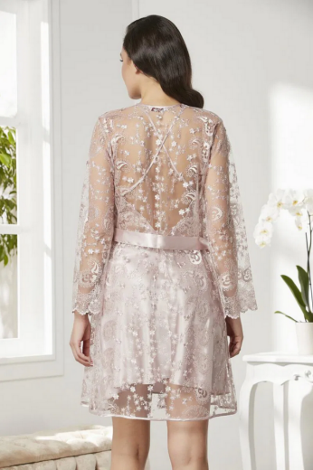 Pierre Cardin Saten Altılı Gelin Çeyiz Seti 6225 Pudra resmi