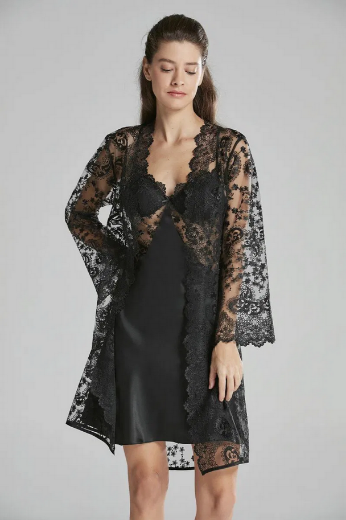 Pierre Cardin Saten Altılı Gelin Çeyiz Seti 6225 Siyah resmi