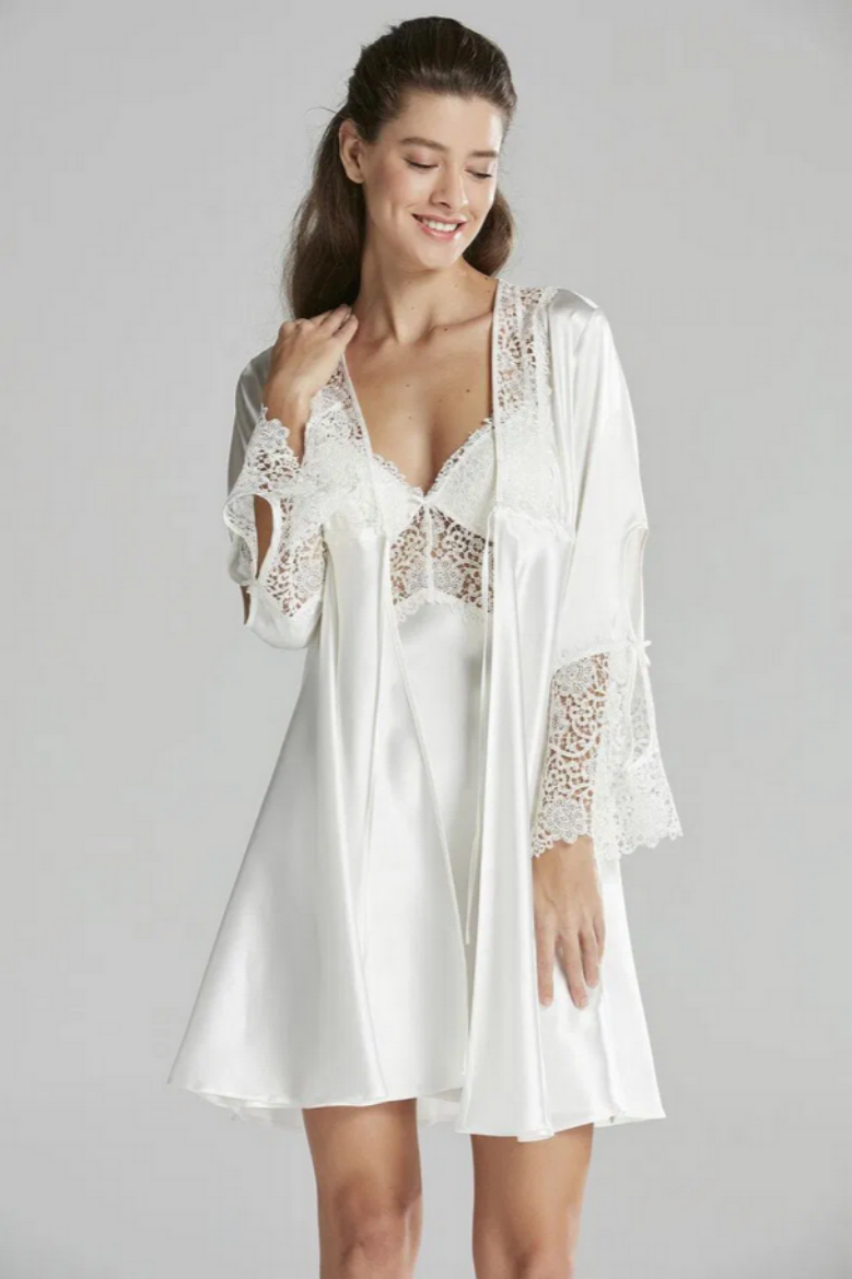 Pierre Cardin Saten Altılı Gelin Çeyiz Seti 6625 Ekru resmi