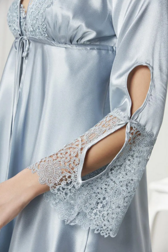 Pierre Cardin Saten Altılı Gelin Çeyiz Seti 6625 Mist resmi