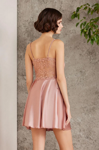 Pierre Cardin Saten Altılı Gelin Çeyiz Seti 6005 Brandy resmi