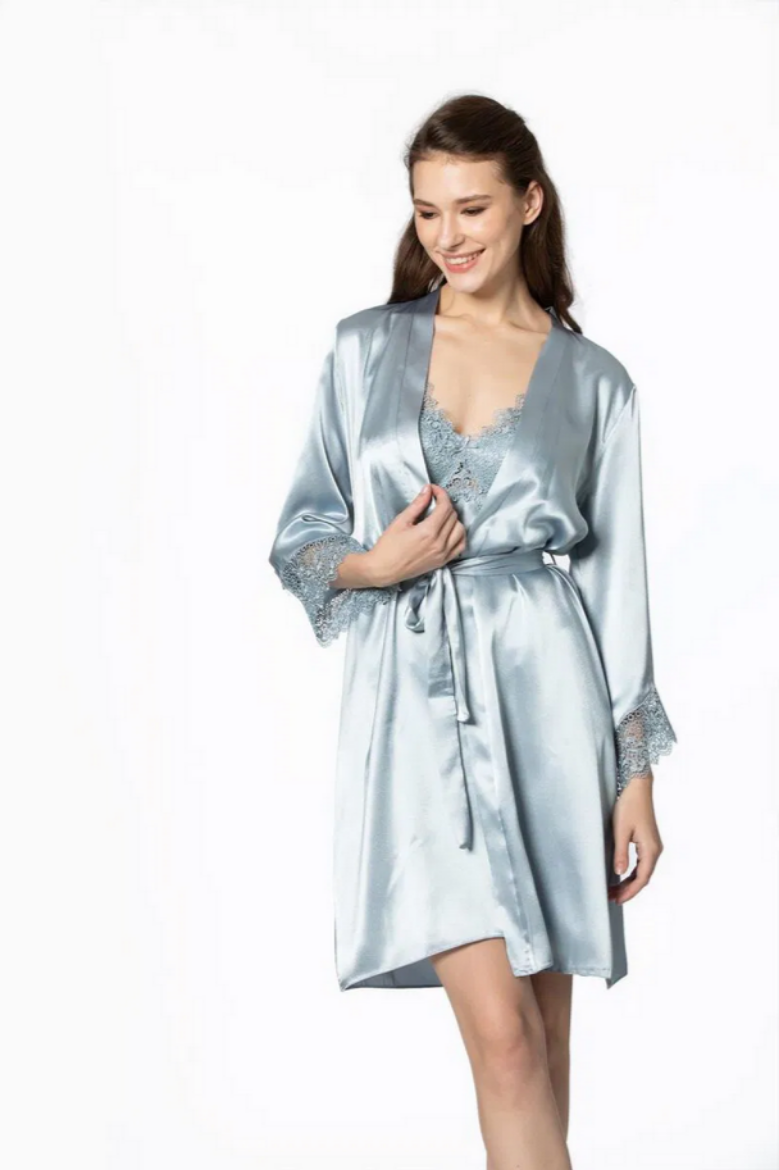 Pierre Cardin Saten Altılı Gelin Çeyiz Seti 6040 Mist resmi