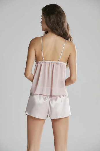 Pierre Cardin Saten Altılı Gelin Çeyiz Seti 6015 Pudra resmi