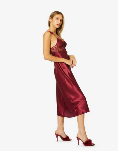 Pierre Cardin Saten Altılı Gelin Çeyiz Seti 6025 Bordo resmi