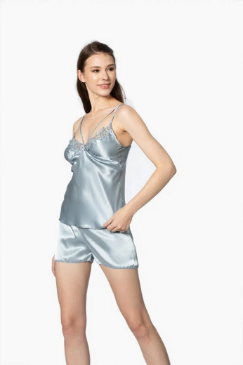 Pierre Cardin Saten Altılı Gelin Çeyiz Seti 6025 Mist resmi