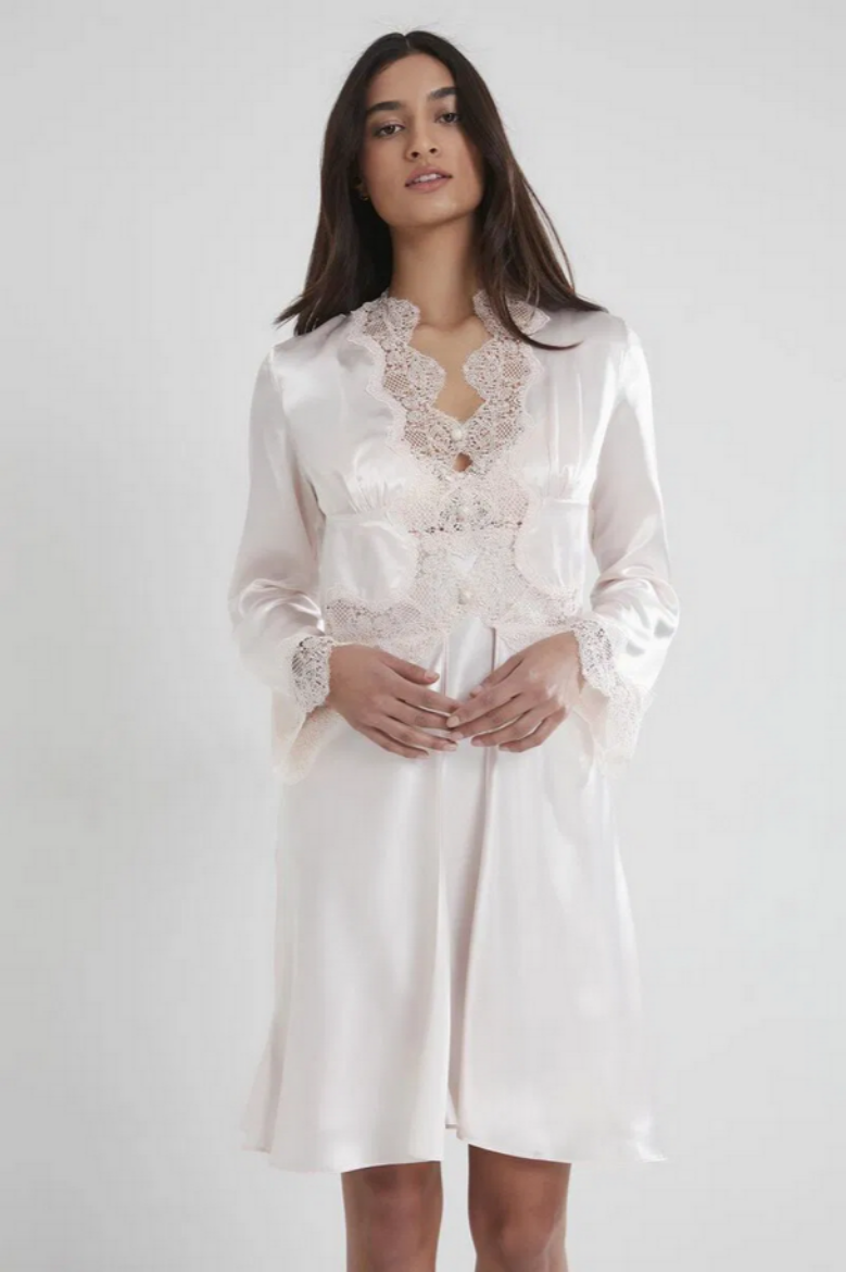 Pierre Cardin Saten Altılı Gelin Çeyiz Seti 6335 İnci resmi