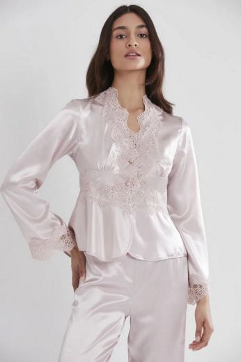 Pierre Cardin Saten Altılı Gelin Çeyiz Seti 6335 Pudra resmi