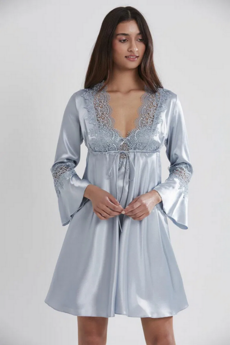 Pierre Cardin Saten Altılı Gelin Çeyiz Seti 6325 Mist resmi