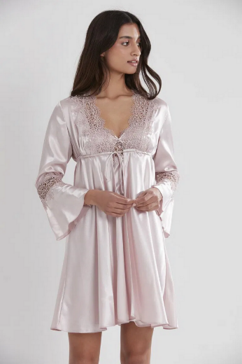 Pierre Cardin Saten Altılı Gelin Çeyiz Seti 6325 Pudra resmi