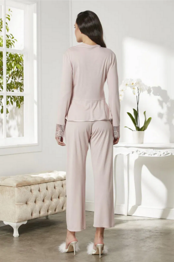 Pierre Cardin Penye Altılı Gelin Çeyiz Seti 5040 Pudra resmi