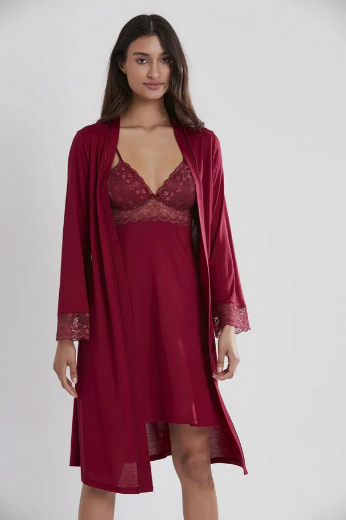 Pierre Cardin Penye Altılı Gelin Çeyiz Seti 5025 Bordo resmi