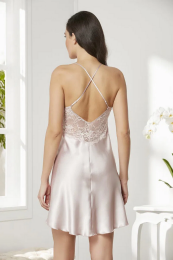 Pierre Cardin Saten Dörtlü Gelin Çeyiz Seti 7005 Pudra resmi