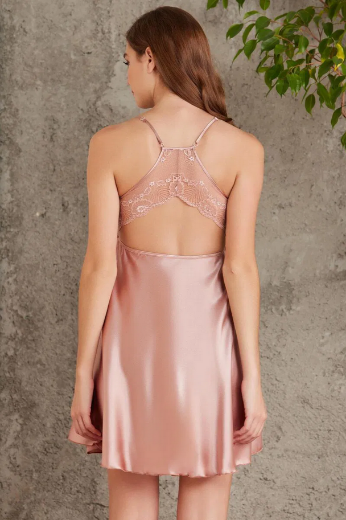 Pierre Cardin Saten Dörtlü Gelin Çeyiz Seti 7085 Brandy resmi