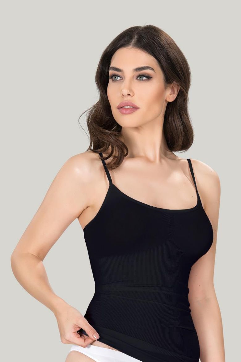 Miss Fit İnce Askılı Atlet 1602 Siyah resmi