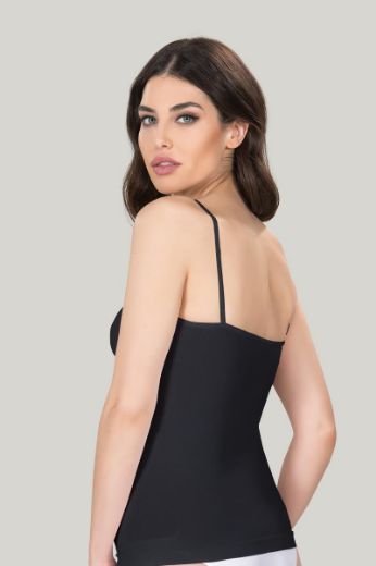 Miss Fit İnce Askılı Atlet 1602 Siyah resmi