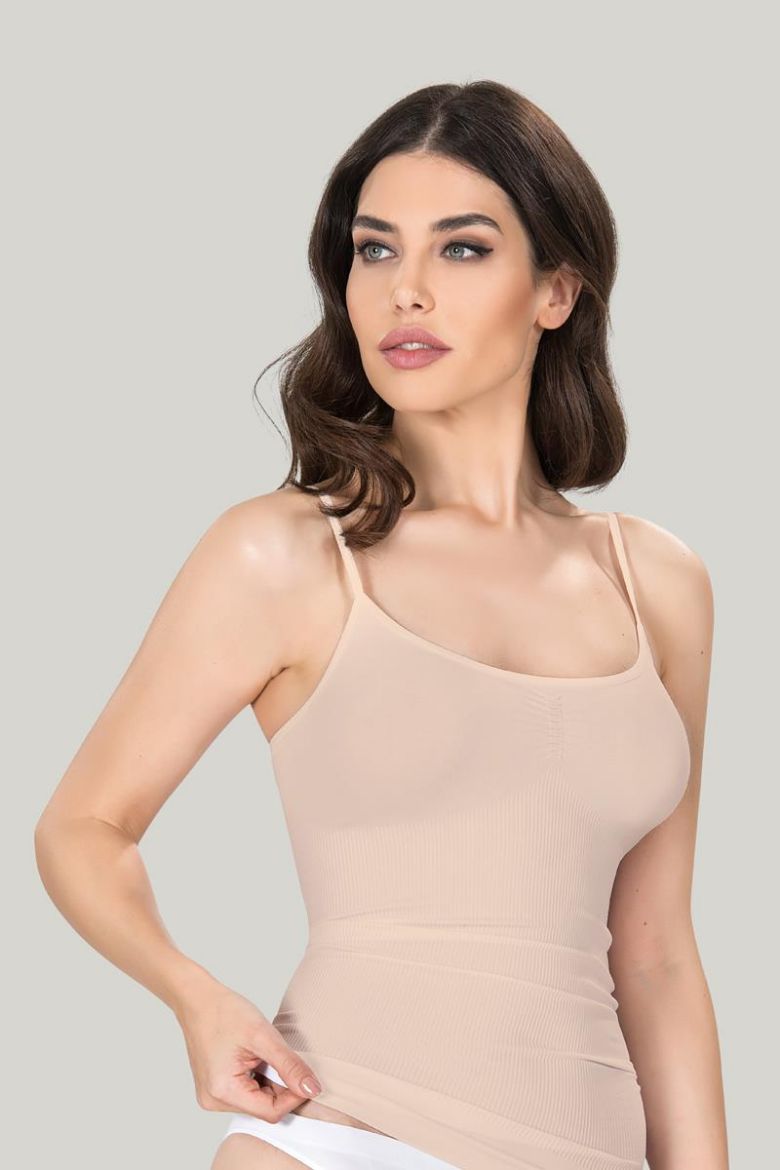 Miss Fit İnce Askılı Atlet 1602 Siyah Ten resmi