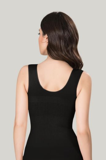 Miss Fit Kalın Askılı Korsajlı Atlet 1644 Siyah resmi