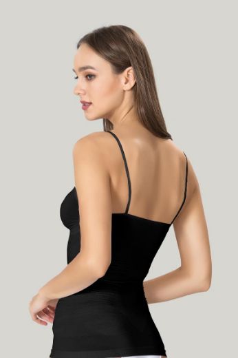 Miss Fit Parlak Korsajlı Atlet 16888 Siyah resmi