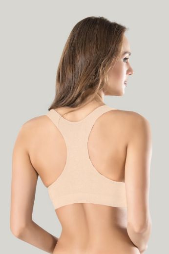 Miss Fit  Kalın Askılı Beyaz Büstiyer 1501  Ten resmi