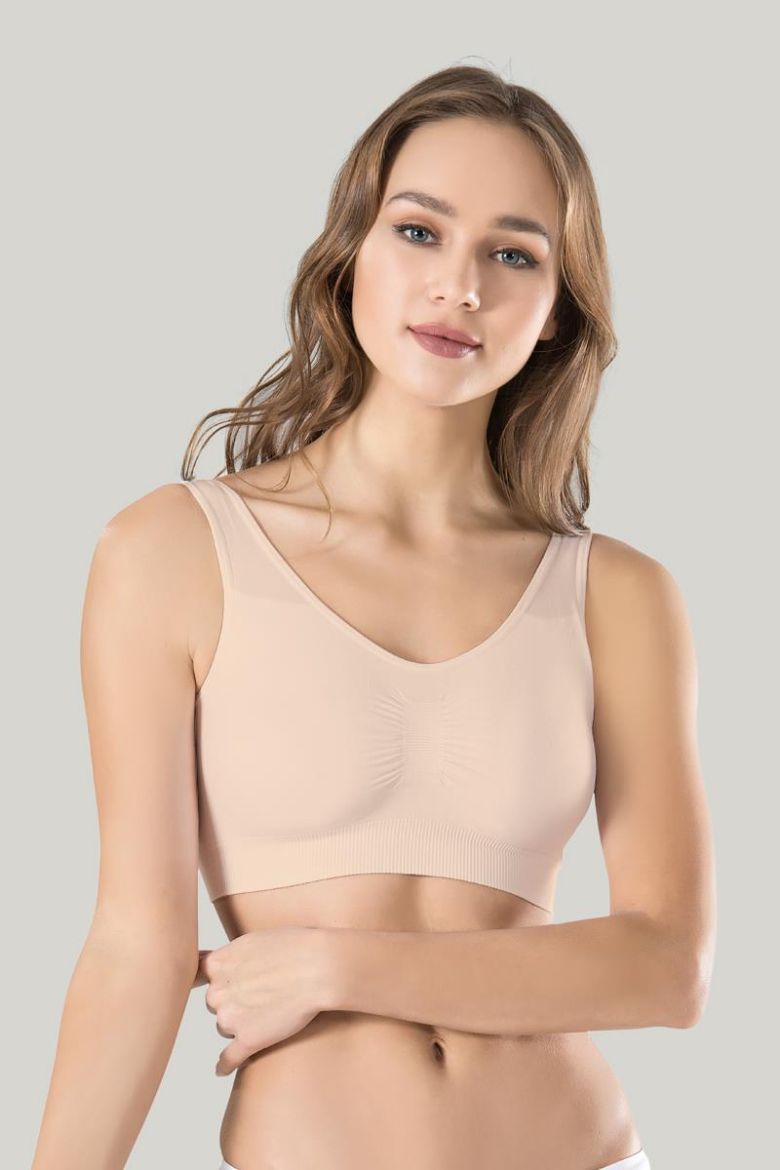 Miss Fit  Kalın Askılı Pedli Büstiyer 11027 Ten resmi