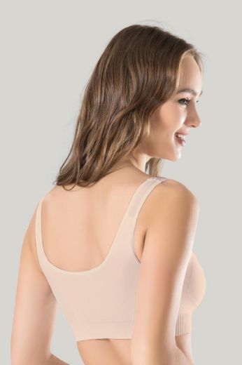 Miss Fit  Kalın Askılı Pedli Büstiyer 11027 Ten resmi