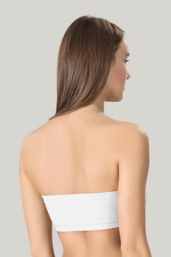 Miss Fit Pedli Straplez Büstiyer 11072 Beyaz resmi