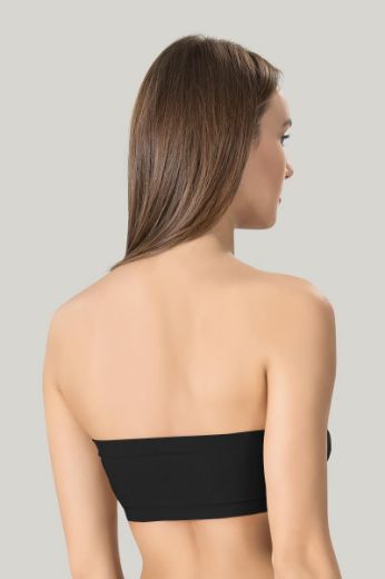 Miss Fit Pedli Straplez Büstiyer 11072 Siyah resmi