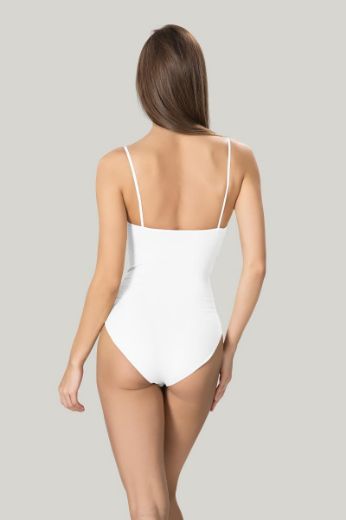 Miss Fit  Korsajlı Body 1903 Beyaz  resmi