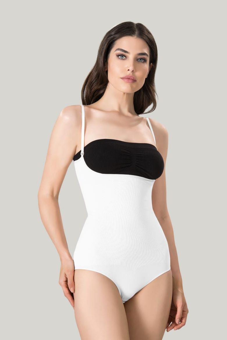 Miss Fit  Göğüs Altı Body Korse 17332 Beyaz resmi