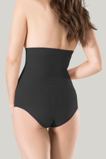 Miss Fit  İnce Parlak Mideli Korse 33641 Siyah resmi