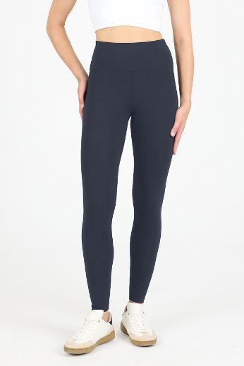 Malabadi Penye Modal Yüksek Bel Spor Tayt 1905 Füme resmi