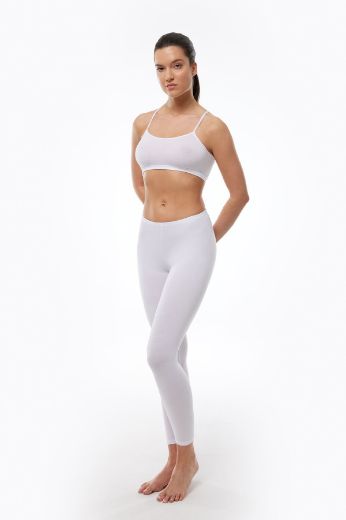 Malabadi Modal Uzun Tayt 190 Beyaz resmi