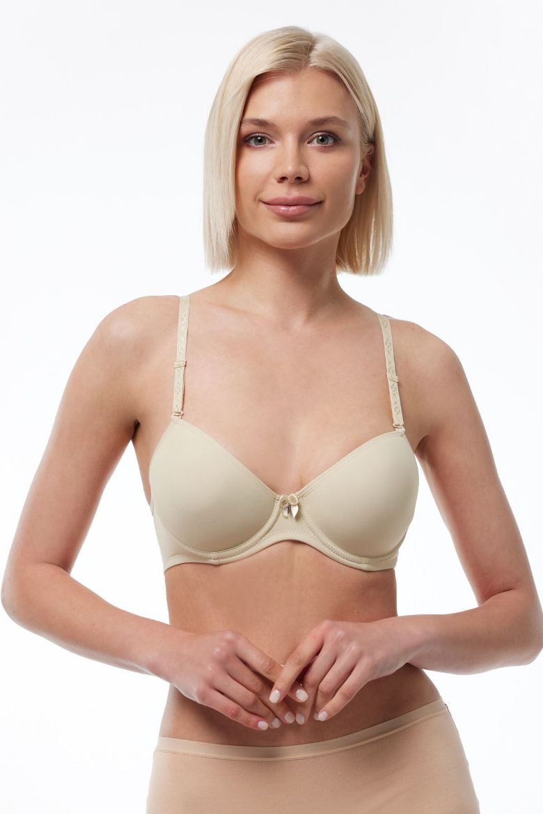 Malabadi Kaplı Balensiz Pamuklu Sütyen 825 Ten resmi