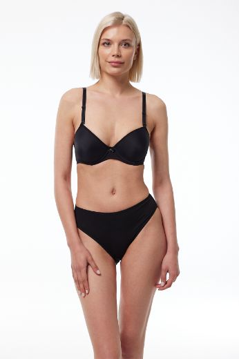 Malabadi Balenli Desteksiz Yumuşak Dokulu Soft Cup Sütyen 809 Siyah resmi