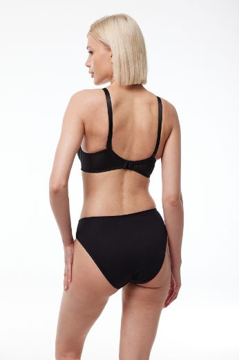 Malabadi Toparlayıcı Dolgusuz Kaplı Balenli Sütyen 814 Siyah resmi