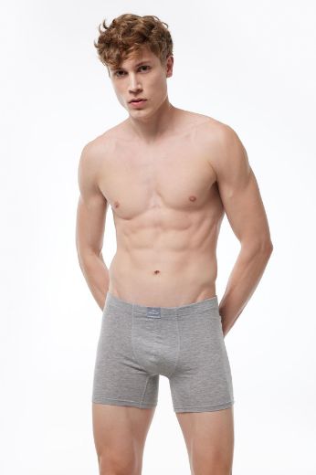 Malabadi Pamuk Elastan Uzun Boxer 073 Gri resmi