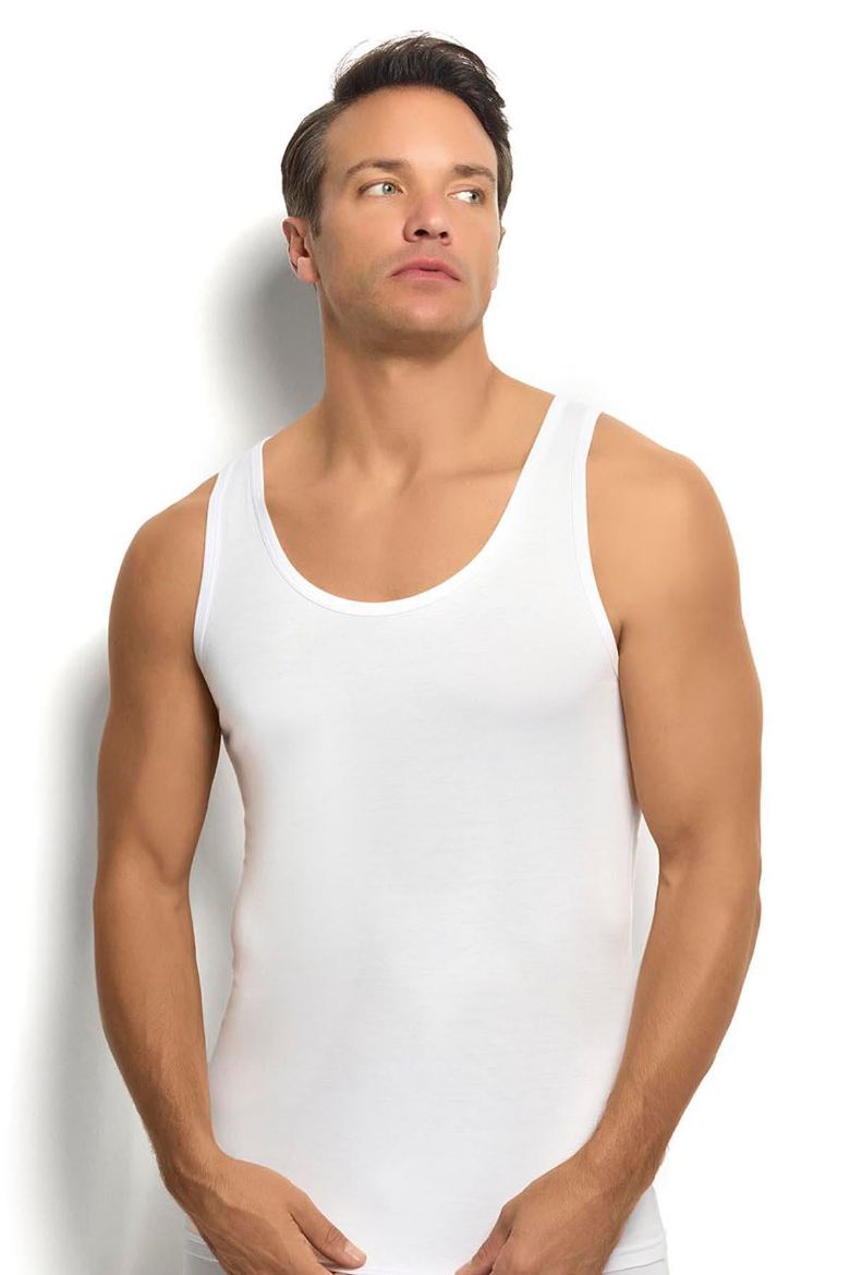 Jiber Erkek 2'li Bambu Atlet 281 Beyaz resmi