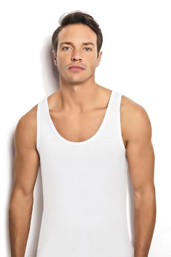 Jiber Erkek 2'li Bambu Atlet 281 Beyaz resmi