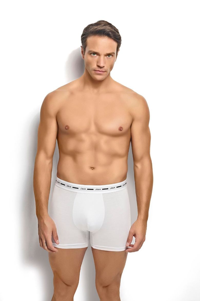 Jiber Bambu 3'lü Boxer 282 Beyaz resmi