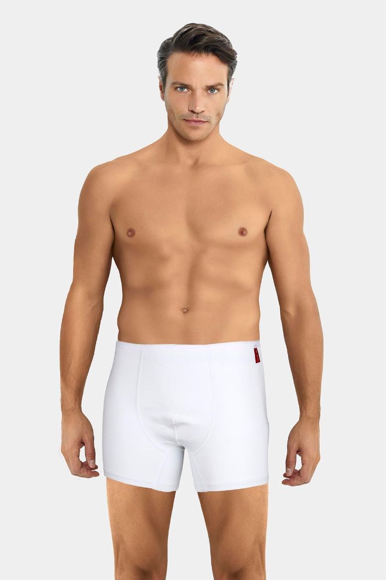 Jiber İnce Lastikli Penye Modal Boxer 286 Beyaz resmi