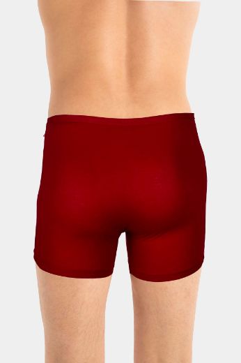 Jiber İnce Lastikli Penye Modal Boxer 286 Bordo resmi