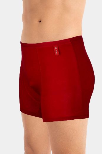 Jiber İnce Lastikli Penye Modal Boxer 286 Bordo resmi